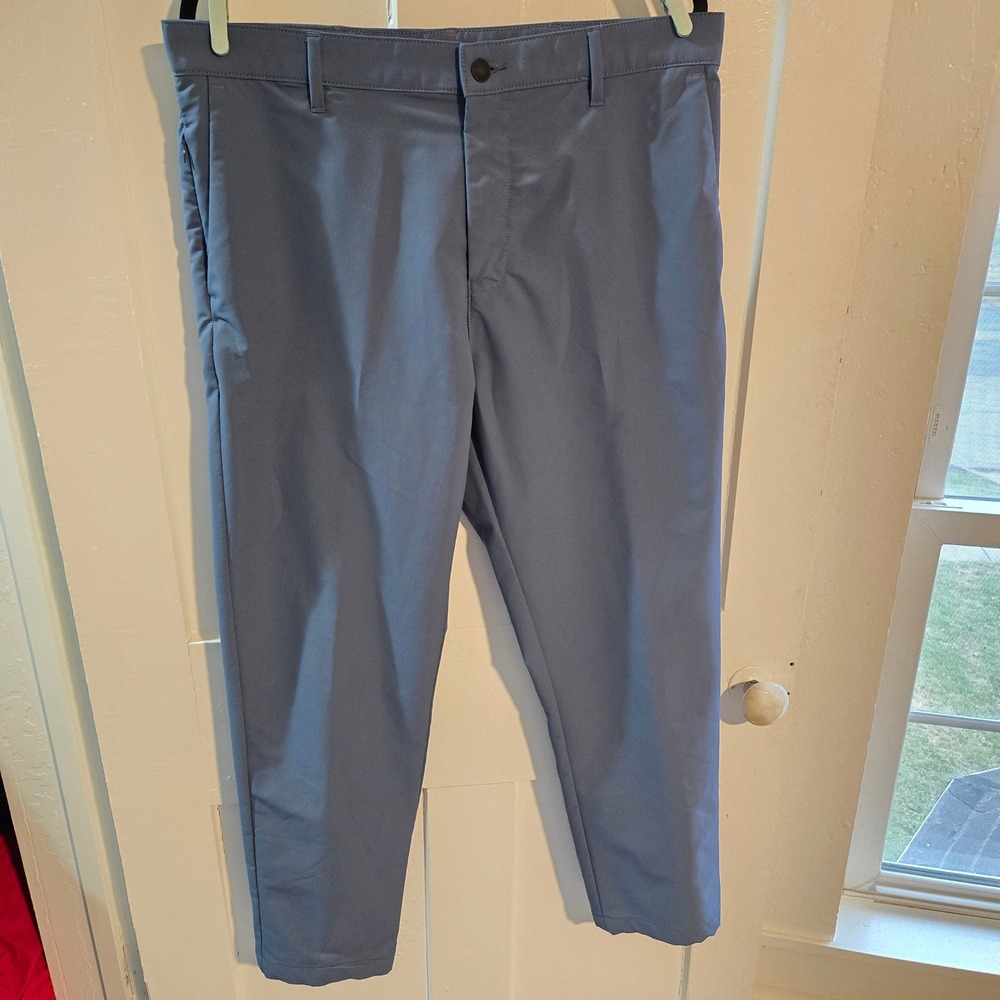 Banana Republic Core Temp Pants Mens 36x30‎ Blue Performance Slim Straight Pants